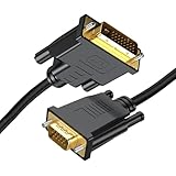 DVI-D - VGA、DVI-D 24+1 - VGA ケーブル オス - オス 金メッキコード（1.8M） [並行輸入品]