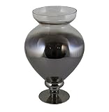 Essential D?cor Entrada Collection Two Tones Glass Vase, 15 X 9 X 6.5-Inch [並行輸入品]