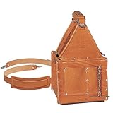 Ideal Industries 35-975 Tuff-Tote Premium Leather Ultimate Tool Carrier with Shoulder Strap, 8' Squa