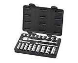 GearWrench 80557 21 Piece 3/8-Inch Drive SAE Socket Set (Standard/Deep) [並行輸入品]