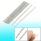 uxcell ツイストドリルビット 電気ドリル用 HSS ストレートシャンク 0.8mmのビット　10個入り直径