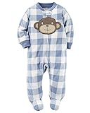 カーターズ Carter's カバーオール 長袖 前開き & ベビー・デポ モスリン ウォッシュクロス Fleece Zip-Up Sleep & Play NB (50-55cm) [並行輸入品]