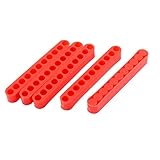 uxcell　ビット　ホルダー　90mm　ロング　7mm　ディア　11ホール　レッド　5個入り