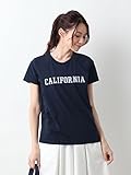 Angeliebe エンジェリーベ 産後 授乳服 ロゴ Tシャツ （ プリント 2タイプ ） 授乳ウエア フリー CALIFORNIA ネイビー 30103 30103300