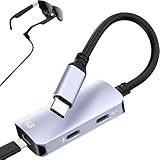 USB C to xreal One 充電/プレイ アダプターRJ45ギガビットイーサネット高速安定転送 有線アダプタ 在宅勤務 ウェブ会議 海外旅行などに適用 対応 Phone 15 Pro, Mac-Book Pro, i Pad Pro, iMac, S23, XPS 17 など