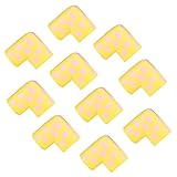 10個入りの素敵なフラワープリントのミラーコーナープロテクターテーブルコーナークッションが黄色でコーナーガードパレット