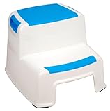 クリスタルモード【Crystal Mode 2段 踏み台（コットンタオル セット）】軽い ステップ 滑り止め 子供 トイレトレーニング 歯磨き 洗面所 高所作業 (ブルー)