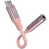 タイプc イヤホン 変換アダプタ USB Type C to 3.5mm イヤホン 変換アダプタ 通話/音量調節/音楽 対応iPad Pro/ipad air 4 Mini 6/iPad 第10世代/MacBook Google Pixel 7a 6a 7 Pro/Samsung A53 A54 A33 S23 Ultra S22 Z Flip Fold 5 4/Xperia/ xiaomi/Huawei等 4極イヤホン端子対応 usb-c オーディイヤホンジャック ピンク