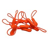 A-CRAFT 10個セット ジッパータブ 各色 プルコード ファスナー リュック DIY 気分転換 模様替え 持ち手 (オレンジ)