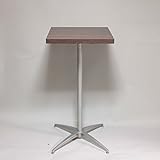 カウンターテーブル・コーヒーテーブル幅52×奥行52×高さ102cm ダークブラウン