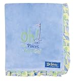 Trend Lab Dr. Seuss Ruffle Trim Receiving Blanket Oh! the Places You'll Go! Blue [並行輸入品]