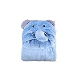おくるみ 赤ちゃん コーラル フカフカ かわいい エアコン対策 0-6歳用 男女兼用 出産祝い (ブルー象)