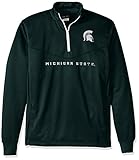 NCAA Michigan State SpartansメンズOVB Quarter Zip Poly Fleece Sweatshirts緑、XLサイズ