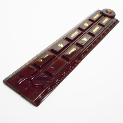 ミッキー＆ミニー チョコレート定規 分度器付き | 文具百貨