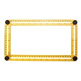 自由スコヤ 多角度テンプレートツール 筋交い付き テンプレート定規　四角定規 折り畳み ABS製 物差し アングル 測定定規 大工道具 職人工具 Broadroot