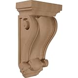 Ekena Millwork CORW06X04X12CORW 6 1/4-Inch W x 4-Inch D x 12-Inch H Cole Pilaster Wood Corbel, Rubbe