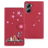 Qribo ZTE Libero 5G IV ケース 手帳型 リベロ5g iv 手帳型 ケース コンパクト 元気 鯉のぼり模様 和風 手触りのいい リベロ5g 4 ケース 手帳型 A302ZT ケース Libero 5G IV スマホ スタンド リベロ5g ivケース 色は新鮮でエレガントです リベロ5g iv スマホケース レッド