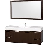 Wyndhamコレクションwcr410060esarsn Amare 60-in。シングル洗面化粧台セット – エスプレッソ 60 Inch ブラウン WCR410060ESARSN 1