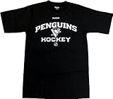 Pittsburgh Penguins HockeyメンズリーボックブラックロゴプレミアTシャツ – ミディアム