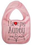 IiE, I love my Aunty this much, Unisex Feeding Bib, Pink by Image is Everything