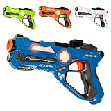 バトルシューティングレーザーガン2 赤外線 レーザー 対戦 おもちゃ バトル 音 光 サウンドアクション (ホワイト)