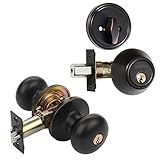 Dynastyハードウェアv-cp-tah-12p、TahoeフロントドアノブエントリLockset and Single円柱デッドボルト組み合わせセット、Aged Oil Rubbed Bronze