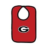 NCAA Georgia Bulldogs幼児ニットよだれかけ、ワンサイズ、レッド/ブラック