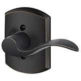 Schlage Lock Company F170ACC716GRWRH Accent Right Handed Single Dummy Door Lever with Decorat, Aged 