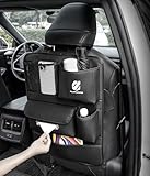 アルファード 専用 シートバックポケット 車 収納ポケット 後部座席用ドリンクホルダー ティッシュケース ALPHARD アルファード 40系 アクセサリー 内装パーツ キックガード 小物入れ 大容量 多機能 カー用品 便利グッズ 車内 (1個セット ブラック) 30系・40系はシートに握りハンドルが付いているため、本品の取り付けに隙間や浮きが生じる恐れがあります。
