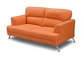 大川家具 関家具 2.5人掛けソファ(幅161cm/素材 布)オレンジ色 194932
