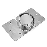 ILS - Hidden Shackle Padlock and Hasp Latch Puck Lock Tamper Proof Heavy Duty Door Security