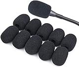 10個セットウィンドスクリーン マイクスポンジ ヘッドセット インカム マイク風防 ピンマイク 大 拡声器 マイクカバー 交換用 内径8mm/15mm/13mm選択可能 (M：33mm×27mm 内径15mm)