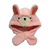 【SiShuNon/シシュノン】ウサギネコモコモコボアメット ボア ベビー 帽子 ウサギ ネコ S 5 ピンク
