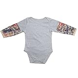 MIOIM ベビー服 キッズ 赤ちゃん ロンパース ボディスーツ 長袖 可愛い 連体服 Tシャツ カジュアル プライーシャツ タトゥー柄 子供服