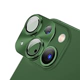 SeGinn iPhone 13/iPhone 13 Mini 対応 カメラフィルム レンズカバー 金属 ケース 高透過率 露出オーバー防止 耐衝撃 防塵 全面保護 アルミ合金＋強化ガラス製 iPhone 13/iPhone 13 Mini 用 レンズフィルム （グリーン）