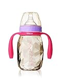 キッズミー 安全素材のおしゃれな哺乳瓶 PPSU製ダイヤモンドボトル(ハンドル付き) 【日本正規品】 6ヶ月から 300ml ラベンダー