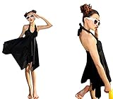 妊婦用水着 マタニティ アウター スイミングウェア スイムウェア 黒 (L)