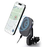エレコム 車 スマホスタンド Qi2 15W ワイヤレス充電 マグネット吸着 エアコン吹き出し口タイプ 【 iPhone 16/15/14/13/13/12シリーズ 対応】 EC-QC13BK