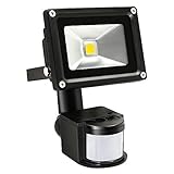 TORCHSTAR Motion Sensor LED Light 10W High Power Flood Lights, Waterproof PIR Sensor Security Light,