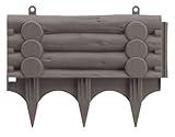 リッチェル 土留め丸太調 45型 450×35×315H ダークブラウン