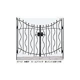 YKK ap　シャローネシリーズ　トラディシオン門扉8型　07-12　門柱・両開きセット 　カームブラック