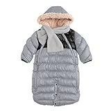 7AM Enfant Doudoune One Piece Infant Snowsuit Bunting, Gray/Black, Small by 7AM Enfant