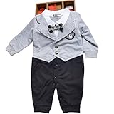 My Little One ベビー フォーマル 男の子 キッズ 子供 服 衣装 セット ジャケット ロンパース ( グレー 80cm )