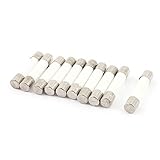 DealMuxヒューズシリンダーキャップセラミック管ヒューズは、5×25mmの250V 3A 10 PCSリンク