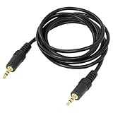 uxcell　オーディオケーブル　同軸空中ケーブル　3.5mm　M/Mプラグ　ブラック　TV DVD用