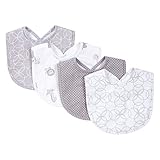 Trend Lab Circles 4 Piece Bib Set, Gray/White (Pack of 6) by Trend Lab [並行輸入品]