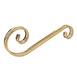 uxcell スクロールバラスター ゲートフェンス S形 300mmx120mm 304ステンレス鋼 ゴールドトーン