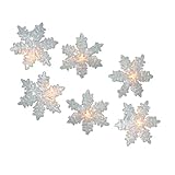 Kurt S. Adler, Inc. UL0894 Kurt Adler UL 10-Light White Snowflake Party Light Set