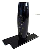 輪島塗　胴張花器　鉄線沈金