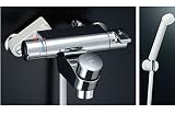 LIXIL(リクシル) INAX 浴室用 壁付 セルフストップ付洗い場専用 サーモスタット付シャワーバス水栓 エコフルスプレーシャワー ヴィラーゴ 呼び径13mm 吐水口長さ80mm BF-2141T